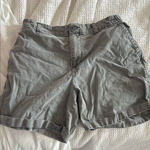 Casual Gray Cotton Shorts